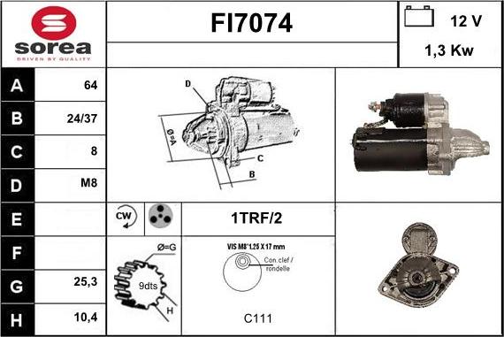 Sera FI7074 - Démarreur cwaw.fr