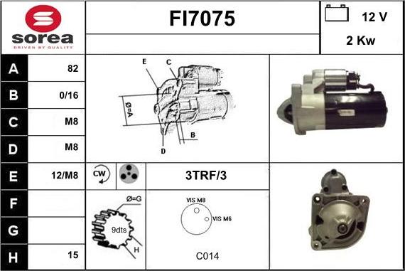 Sera FI7075 - Démarreur cwaw.fr