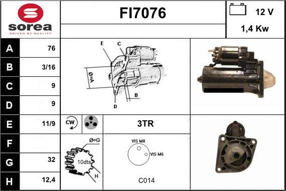 Sera FI7076 - Démarreur cwaw.fr