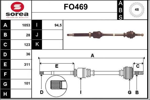 Sera FO469 - Arbre de transmission cwaw.fr