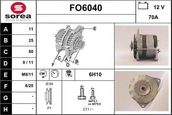 Sera FO6040 - Alternateur cwaw.fr