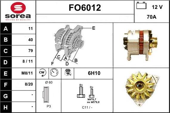 Sera FO6012 - Alternateur cwaw.fr