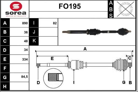 Sera FO195 - Arbre de transmission cwaw.fr