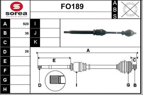 Sera FO189 - Arbre de transmission cwaw.fr