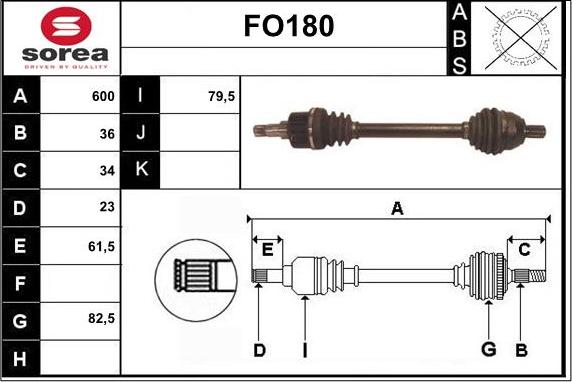 Sera FO180 - Arbre de transmission cwaw.fr