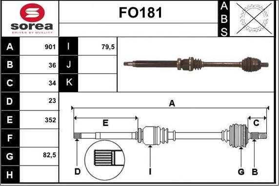 Sera FO181 - Arbre de transmission cwaw.fr