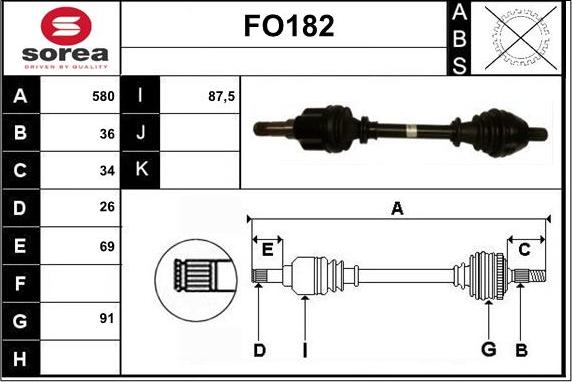 Sera FO182 - Arbre de transmission cwaw.fr