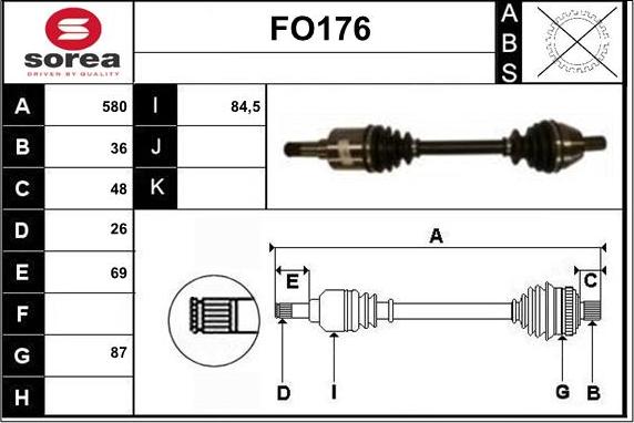 Sera FO176 - Arbre de transmission cwaw.fr