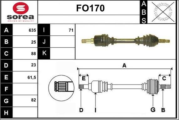 Sera FO170 - Arbre de transmission cwaw.fr