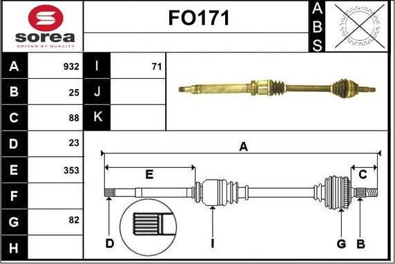 Sera FO171 - Arbre de transmission cwaw.fr