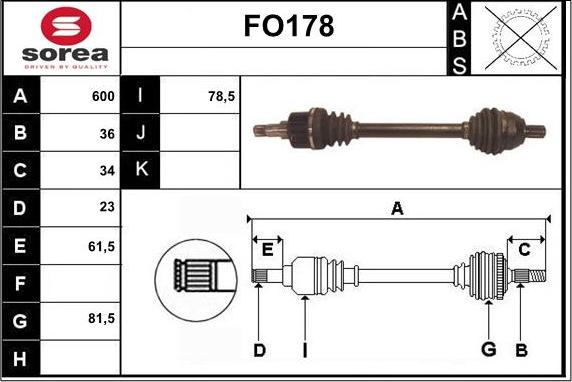 Sera FO178 - Arbre de transmission cwaw.fr