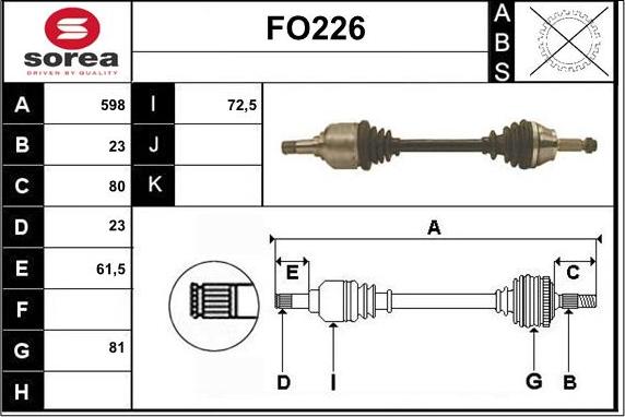 Sera FO226 - Arbre de transmission cwaw.fr