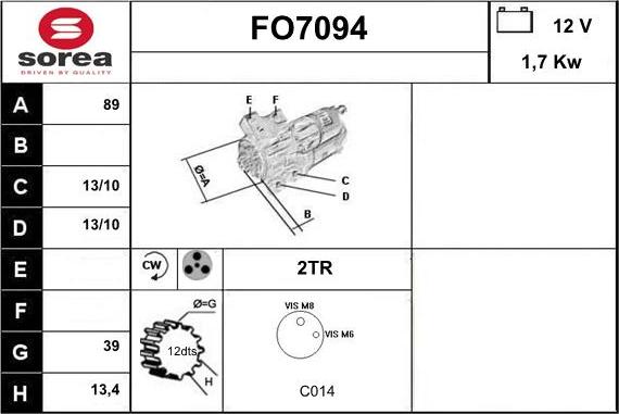 Sera FO7094 - Démarreur cwaw.fr