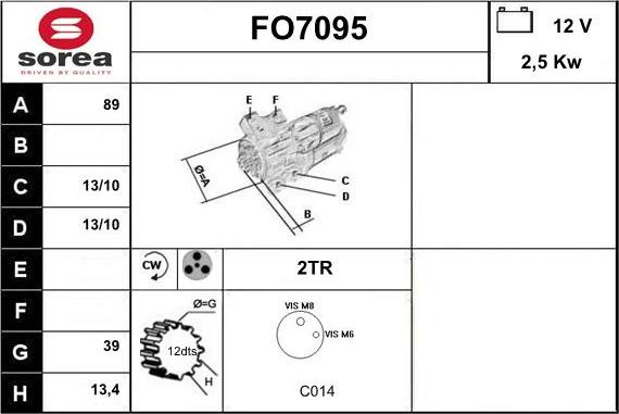 Sera FO7095 - Démarreur cwaw.fr