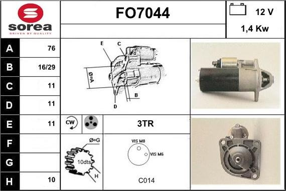 Sera FO7044 - Démarreur cwaw.fr