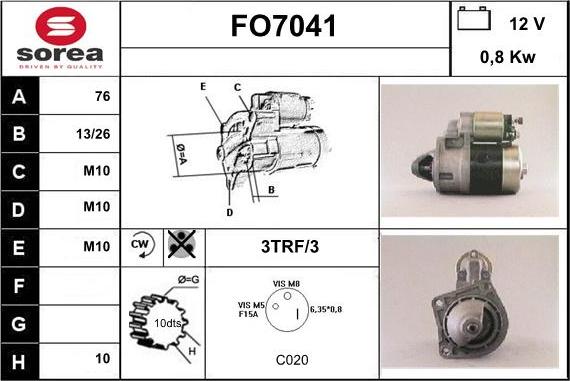 Sera FO7041 - Démarreur cwaw.fr