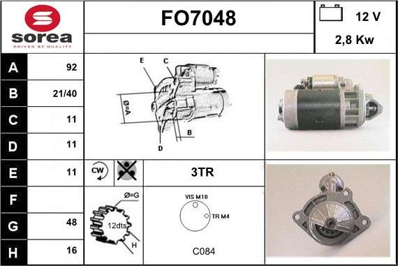 Sera FO7048 - Démarreur cwaw.fr