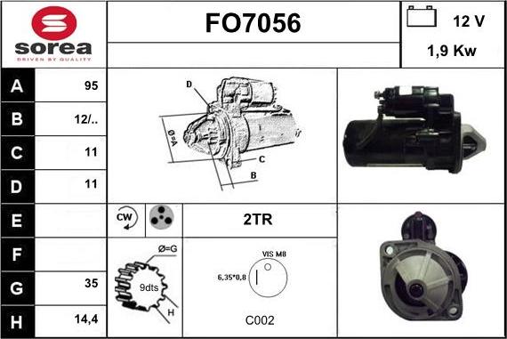 Sera FO7056 - Démarreur cwaw.fr