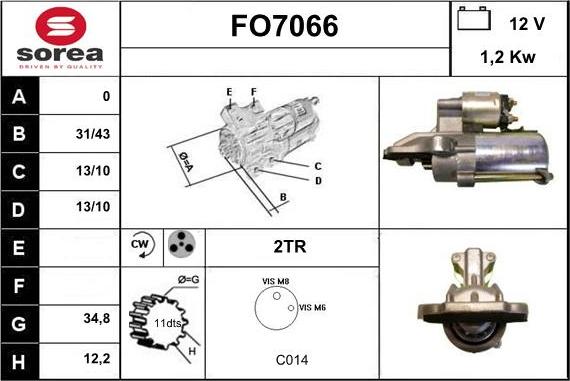 Sera FO7066 - Démarreur cwaw.fr