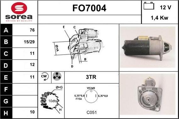 Sera FO7004 - Démarreur cwaw.fr