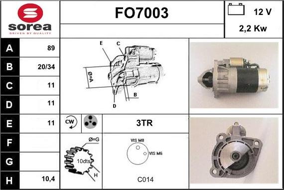 Sera FO7003 - Démarreur cwaw.fr