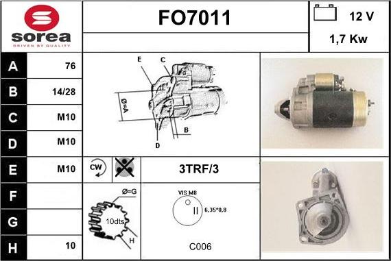 Sera FO7011 - Démarreur cwaw.fr