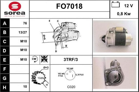 Sera FO7018 - Démarreur cwaw.fr