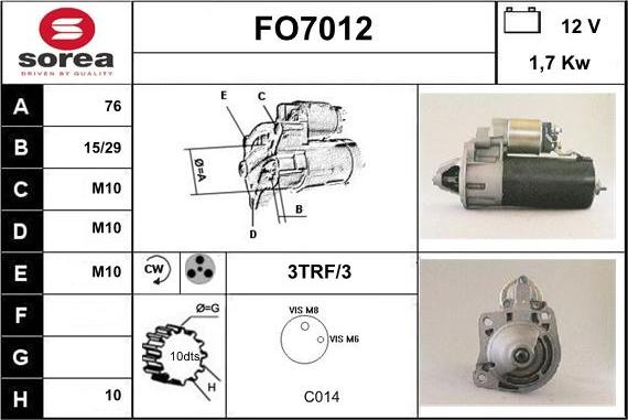 Sera FO7012 - Démarreur cwaw.fr