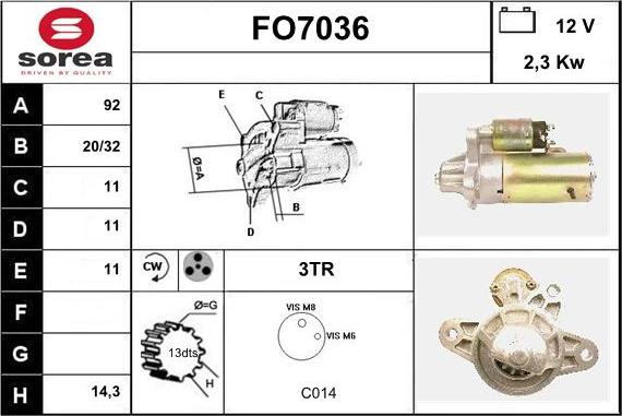 Sera FO7036 - Démarreur cwaw.fr