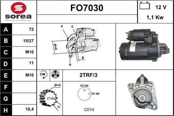 Sera FO7030 - Démarreur cwaw.fr