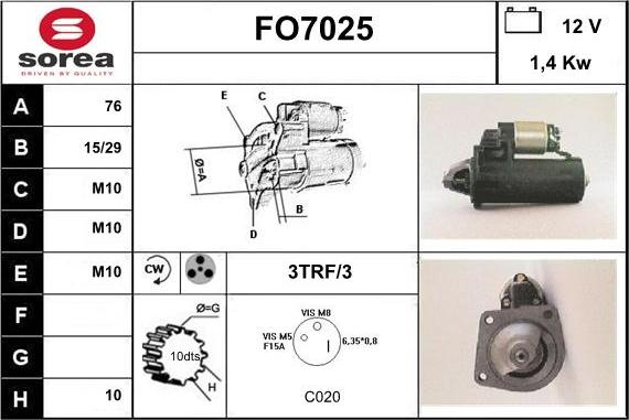 Sera FO7025 - Démarreur cwaw.fr