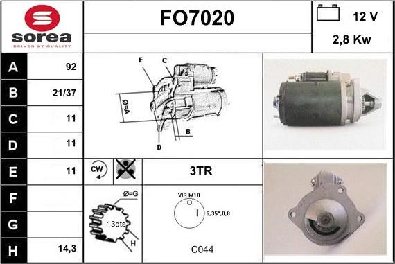 Sera FO7020 - Démarreur cwaw.fr