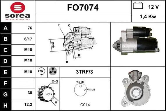 Sera FO7074 - Démarreur cwaw.fr