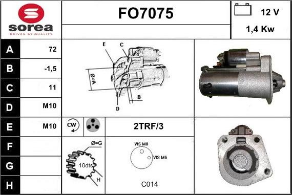 Sera FO7075 - Démarreur cwaw.fr