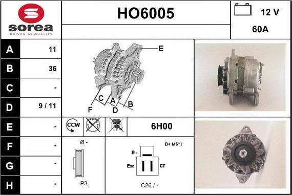 Sera HO6005 - Alternateur cwaw.fr