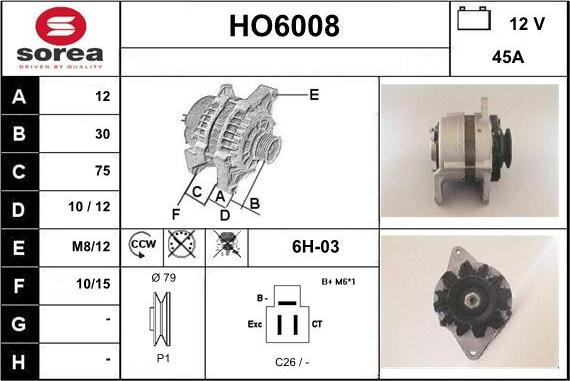 Sera HO6008 - Alternateur cwaw.fr