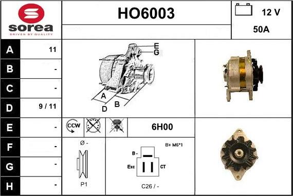 Sera HO6003 - Alternateur cwaw.fr