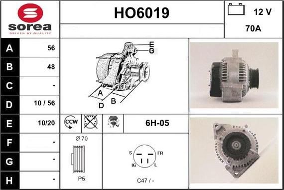 Sera HO6019 - Alternateur cwaw.fr