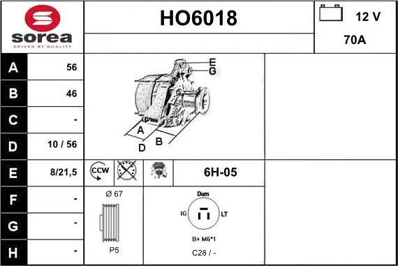 Sera HO6018 - Alternateur cwaw.fr