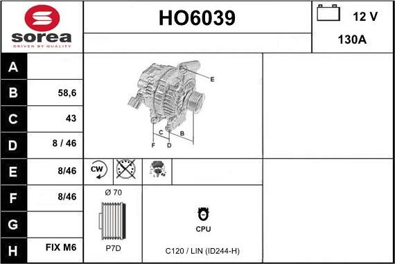 Sera HO6039 - Alternateur cwaw.fr