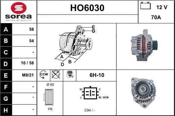 Sera HO6030 - Alternateur cwaw.fr