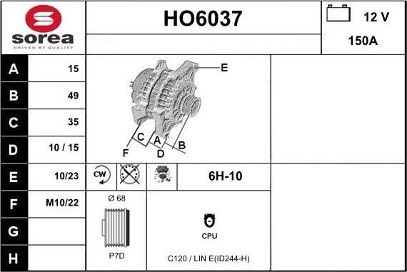 Sera HO6037 - Alternateur cwaw.fr