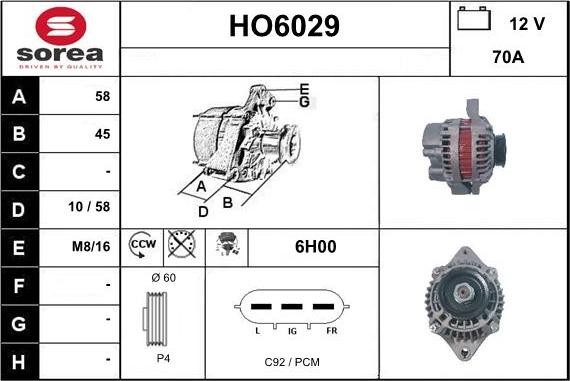 Sera HO6029 - Alternateur cwaw.fr