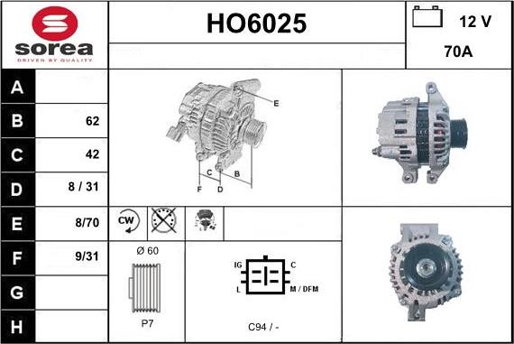 Sera HO6025 - Alternateur cwaw.fr