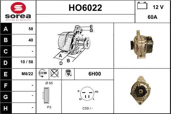 Sera HO6022 - Alternateur cwaw.fr