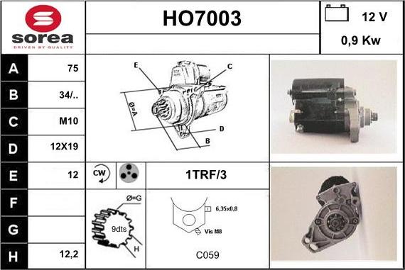 Sera HO7003 - Démarreur cwaw.fr