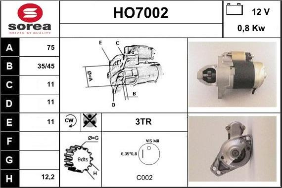 Sera HO7002 - Démarreur cwaw.fr