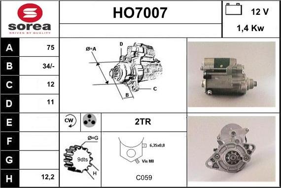 Sera HO7007 - Démarreur cwaw.fr