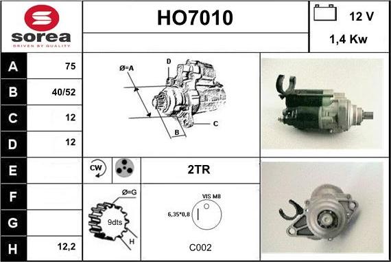 Sera HO7010 - Démarreur cwaw.fr