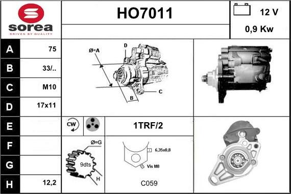 Sera HO7011 - Démarreur cwaw.fr